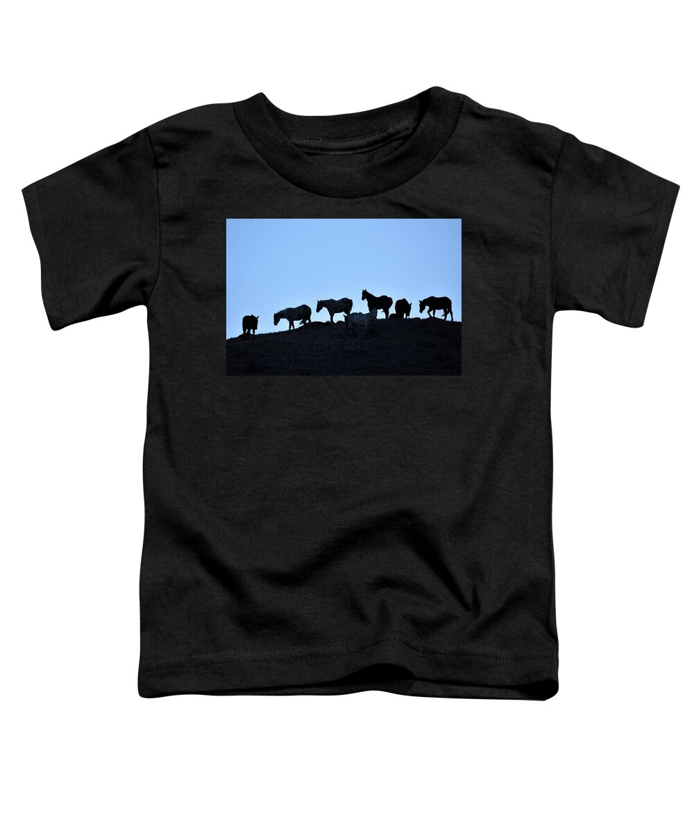 Western Art Toddler T-Shirt featuring the photograph Hilltop Soiree by Alden White Ballard