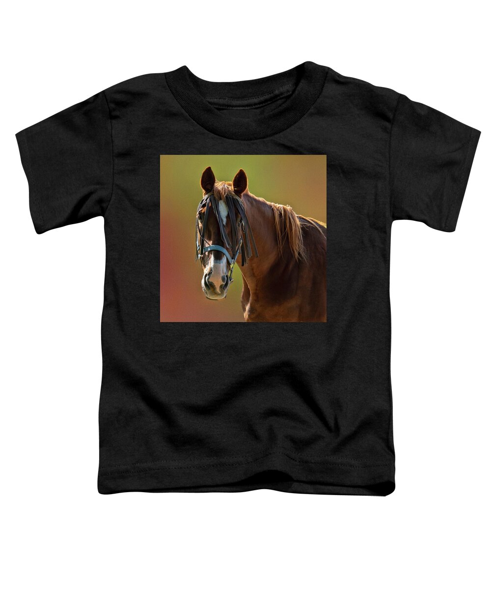 Horse Toddler T-Shirt featuring the photograph Horse Portrait by Roberta Kayne