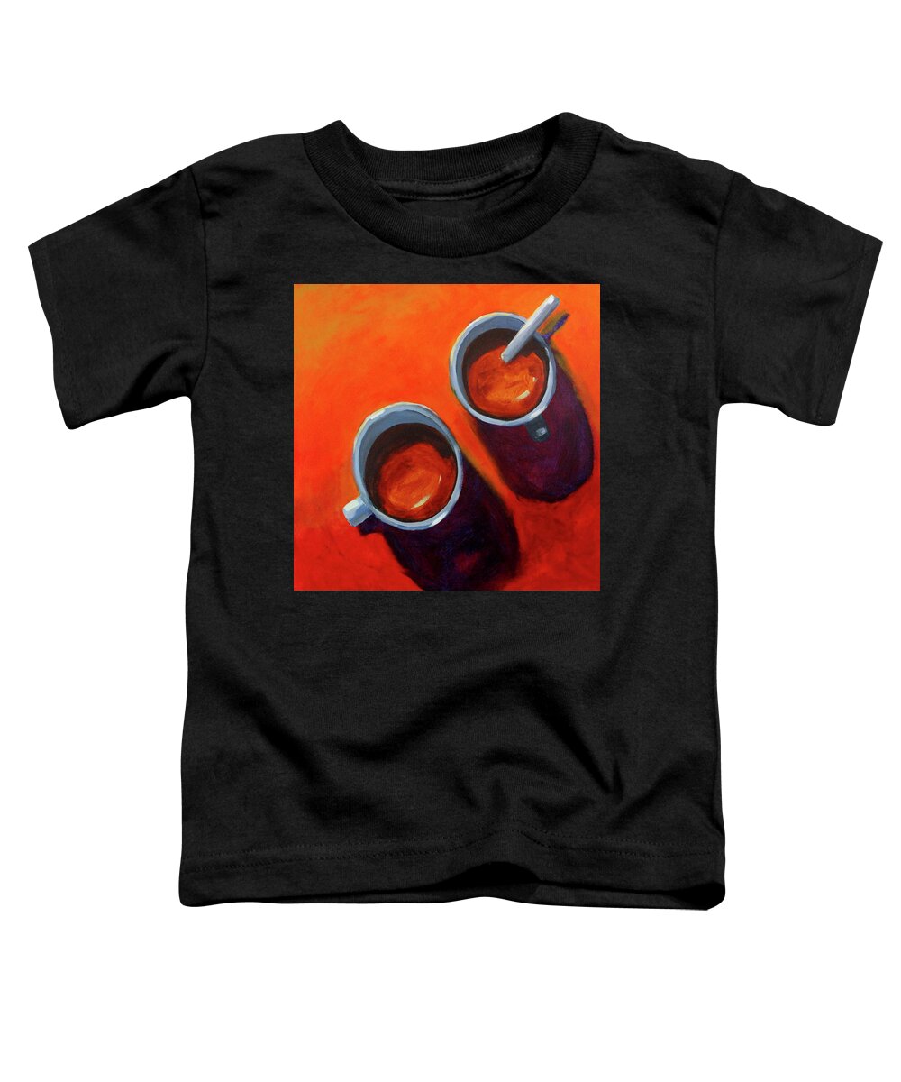 Hot Chocolate Toddler T-Shirt featuring the painting Hot Chocolate by Nancy Merkle