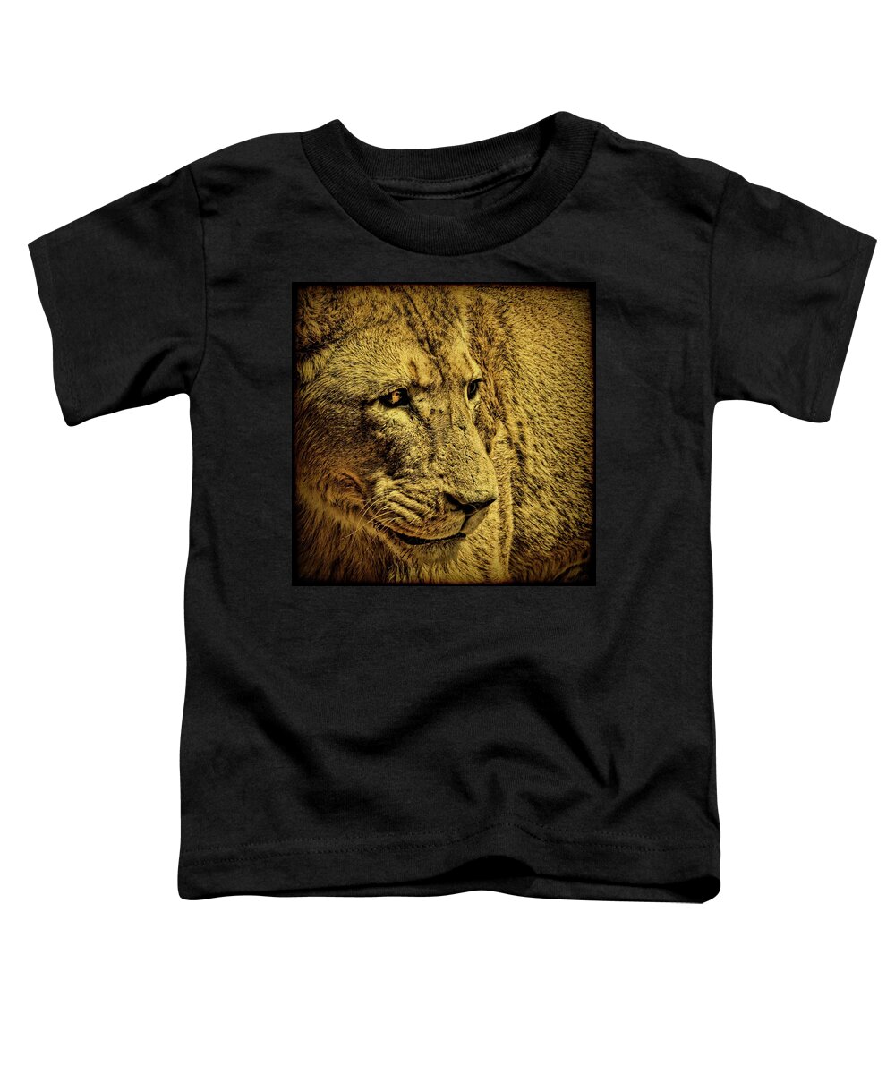 Lion Toddler T-Shirt featuring the photograph Hunter by Andrew Paranavitana