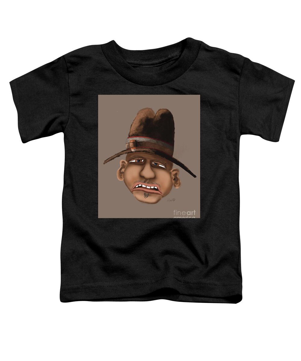 Faces Toddler T-Shirt featuring the digital art I Got One Bullet by Doug Gist
