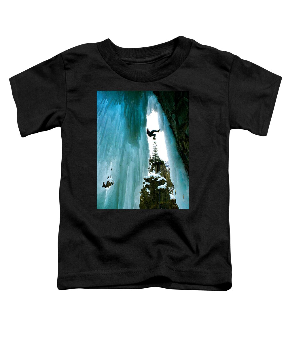Ice Toddler T-Shirt featuring the photograph Ice Climber by Rick Wilking