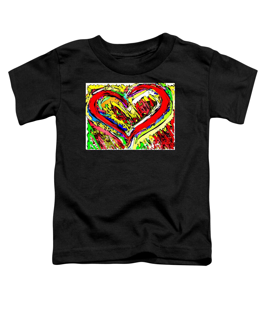 Happy Art Toddler T-Shirt featuring the painting I'm Crazy for You by Rafael Salazar