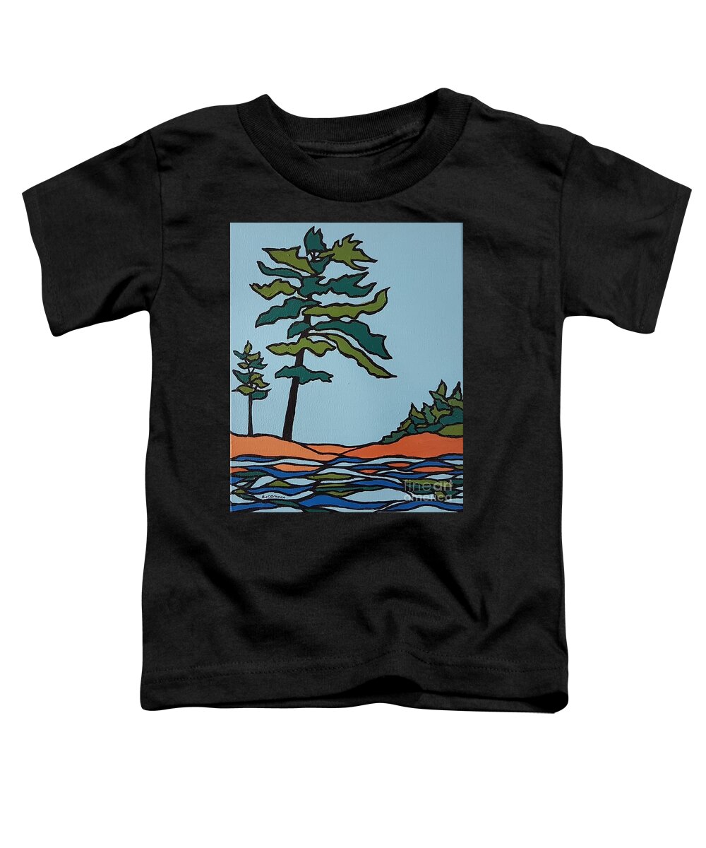 Landscape Toddler T-Shirt featuring the painting I'm Listening by Petra Burgmann