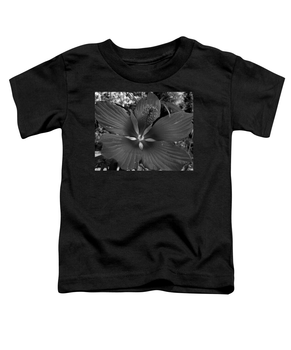 Flower Toddler T-Shirt featuring the photograph Imperfectly Perfect Macro BW by Lee Darnell