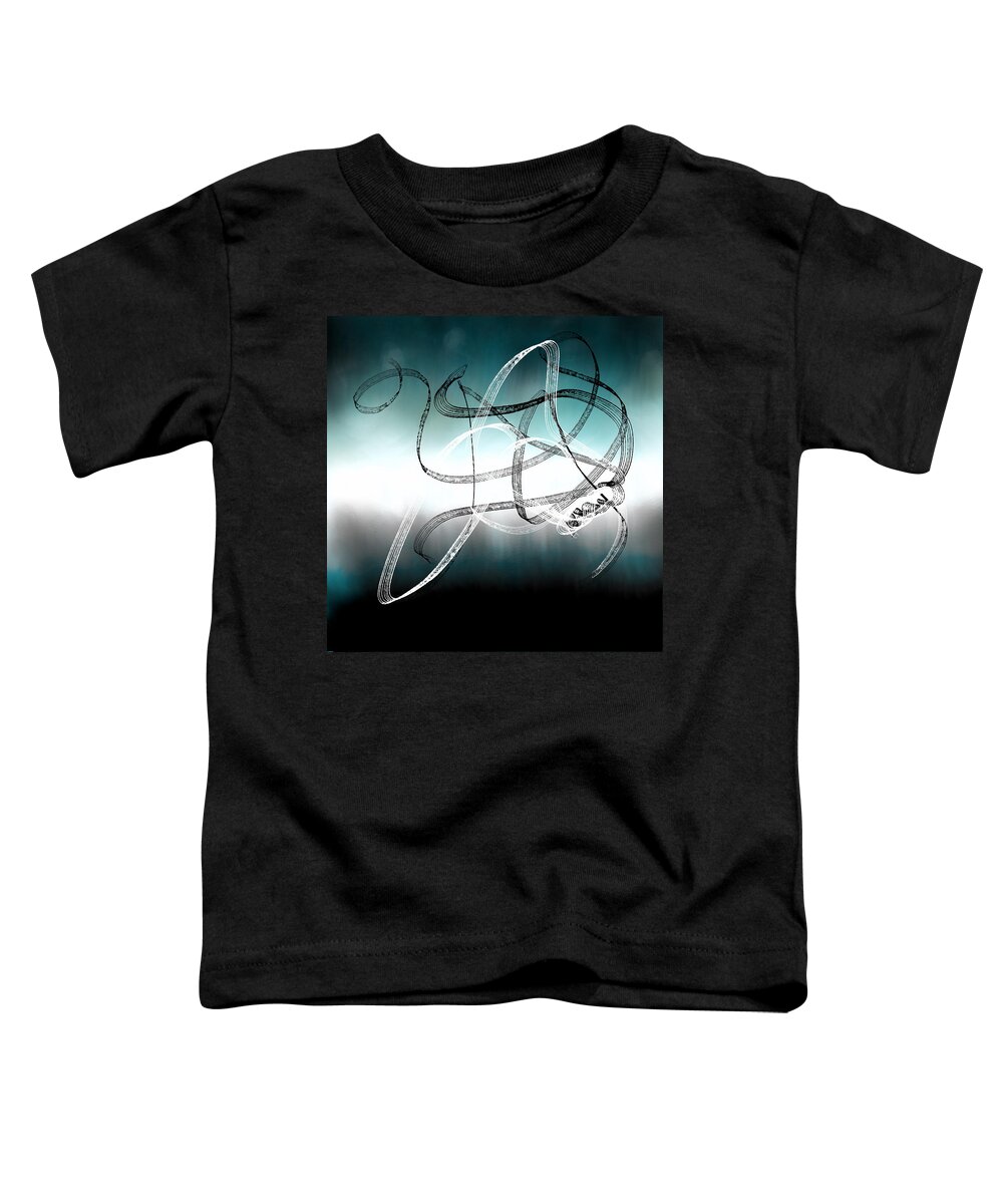 Abstract Toddler T-Shirt featuring the digital art Infinite colors by Amber Lasche