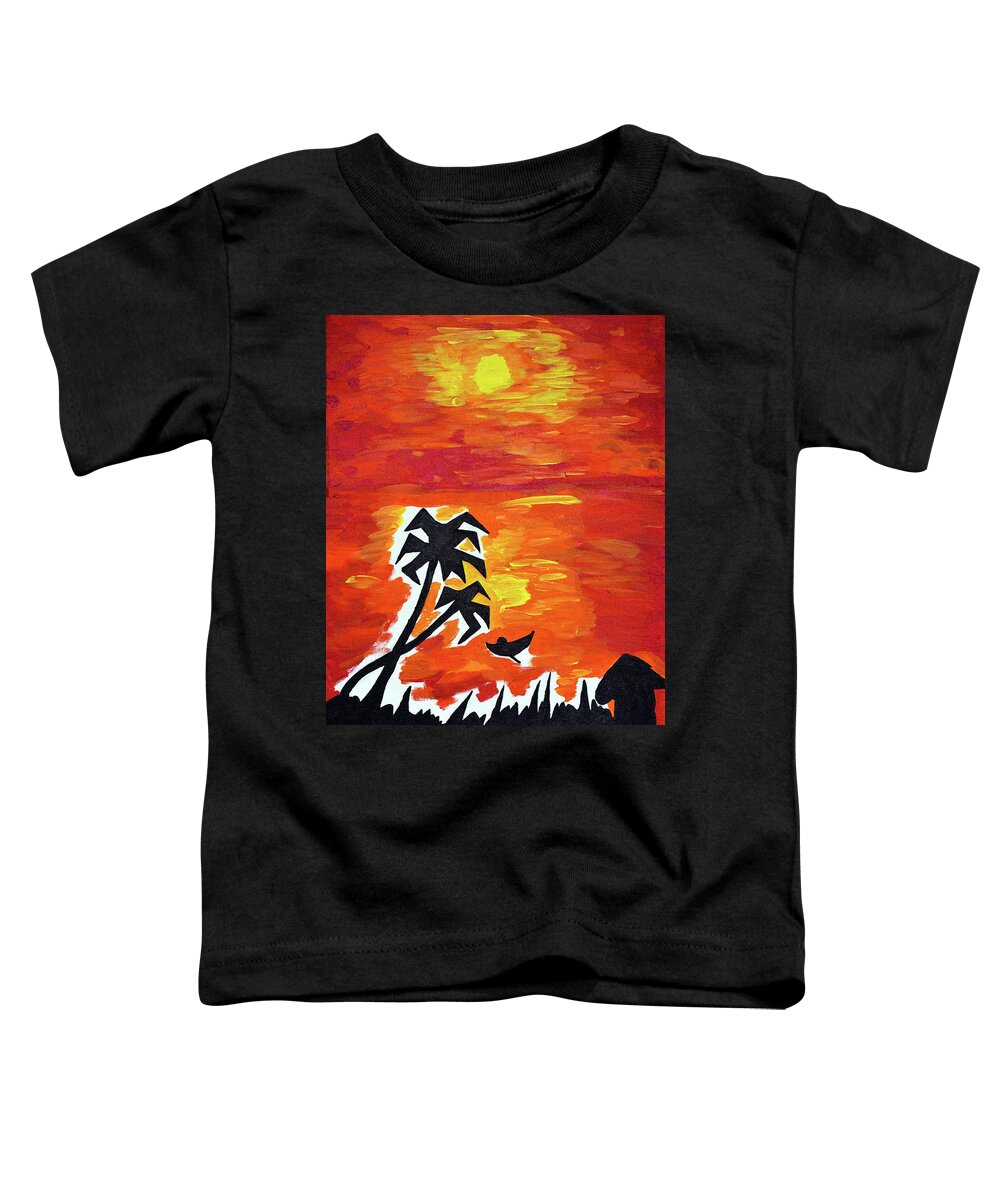 Sunset Toddler T-Shirt featuring the painting Infinity by Jonathan A