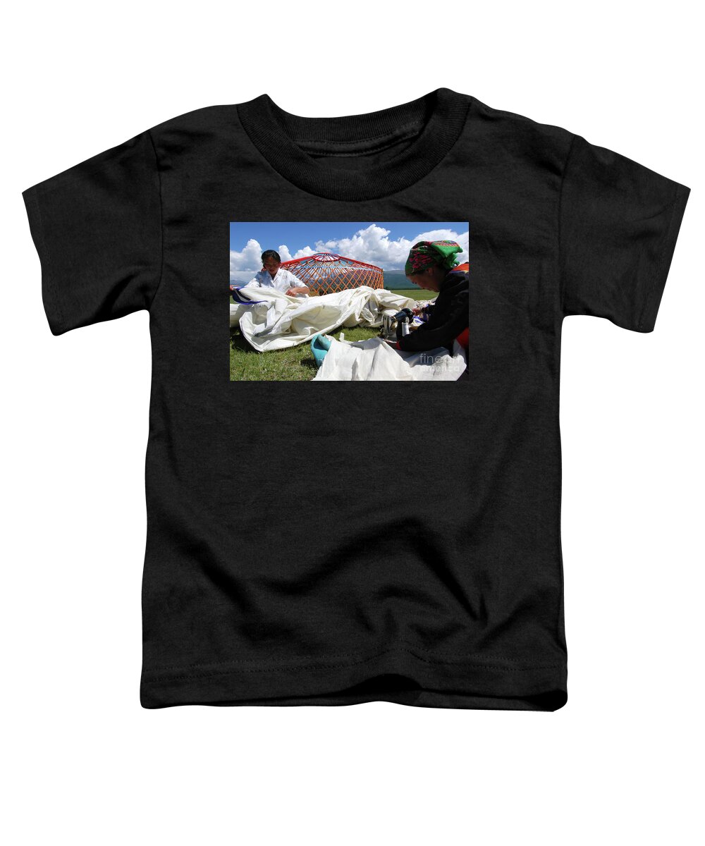 It's Nice To Build A House On The Lawn And Just Live Toddler T-Shirt featuring the photograph It's nice to build a house on the lawn and just live by Elbegzaya Lkhagvasuren