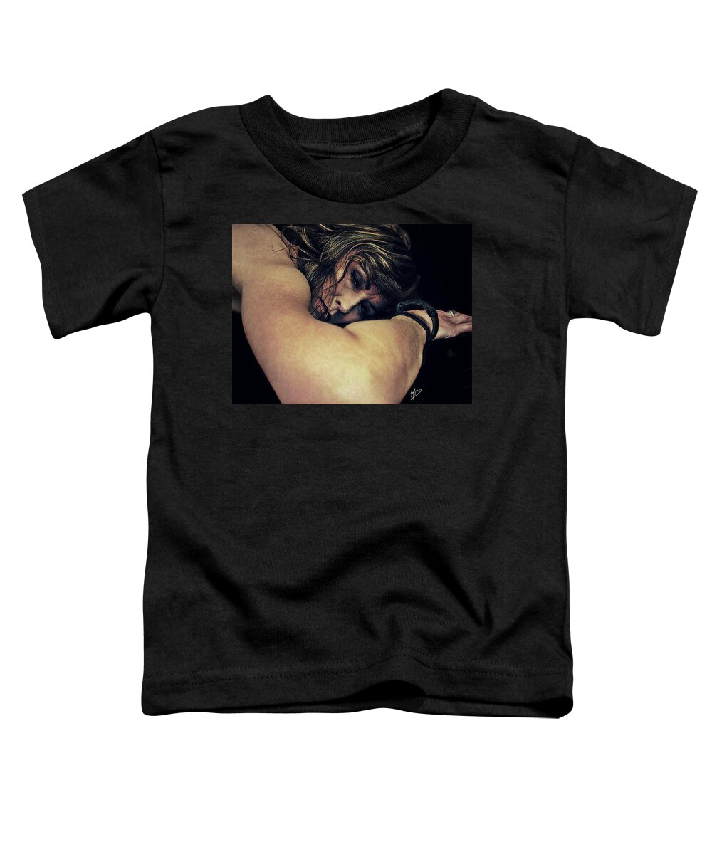 Fenale Toddler T-Shirt featuring the digital art Jenn 6 by Mark Baranowski