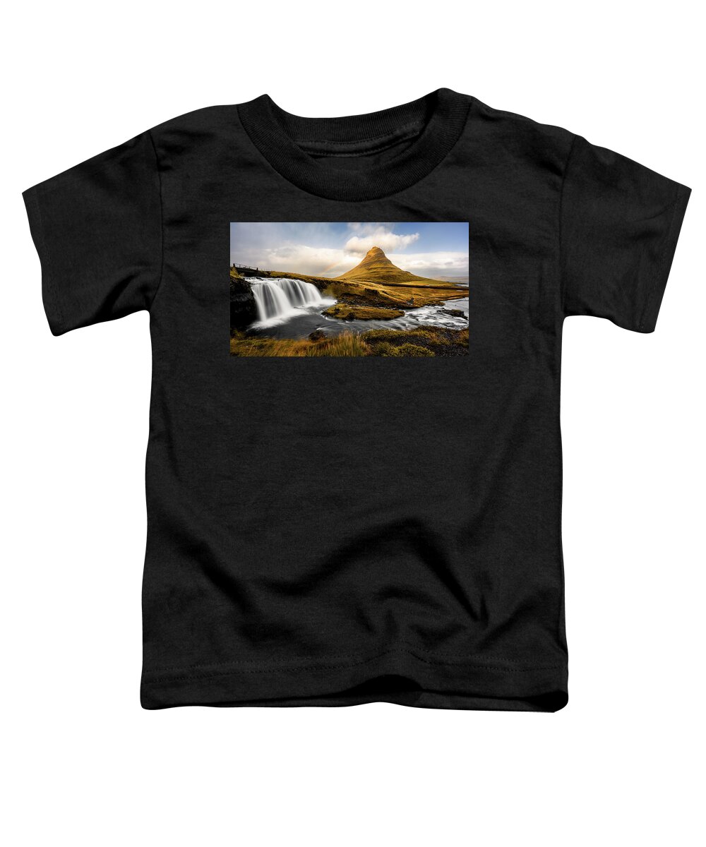 Iceland Toddler T-Shirt featuring the photograph Kirkjufell Iceland by Dee Potter