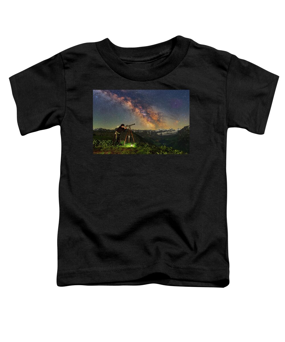 Milky Way Toddler T-Shirt featuring the photograph Kopernikus by Ralf Rohner