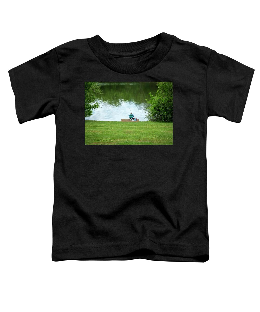 Scenic Toddler T-Shirt featuring the photograph Late Summer Fishing by Mary Lee Dereske