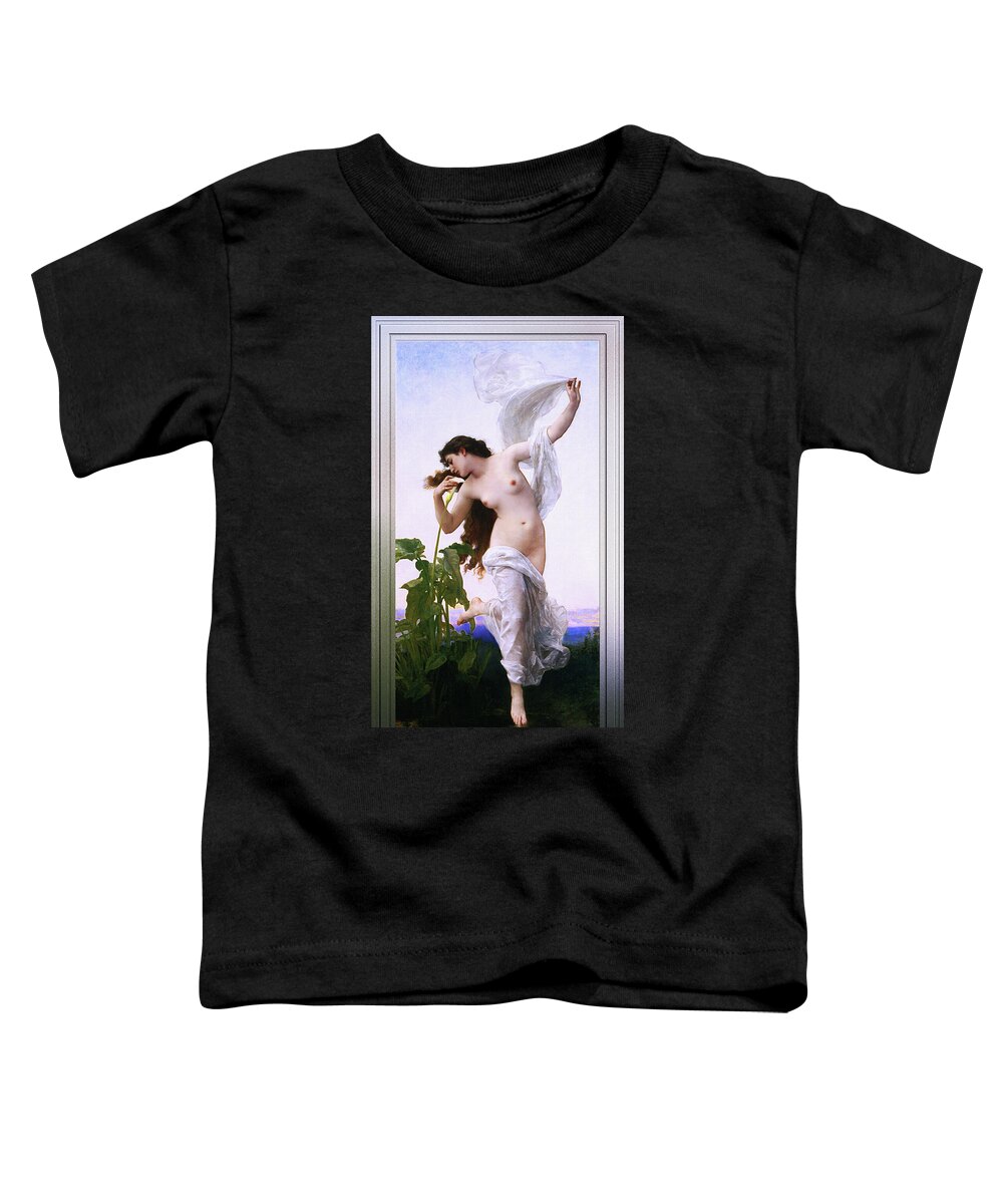 L'aurore Toddler T-Shirt featuring the painting L'Aurore by William-Adolphe Bouguereau by Rolando Burbon