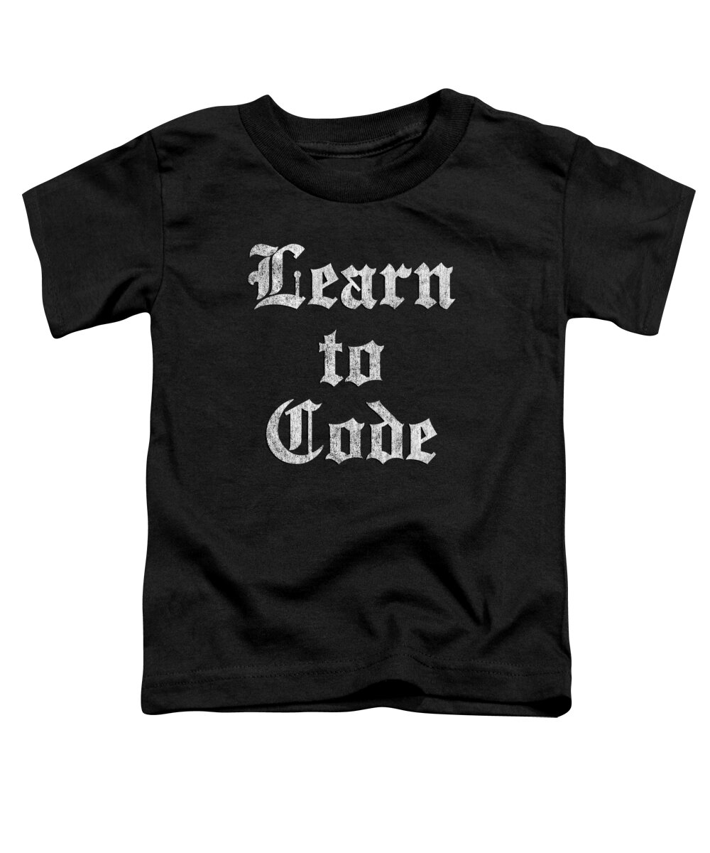 Republican Toddler T-Shirt featuring the digital art Learn to Code by Flippin Sweet Gear