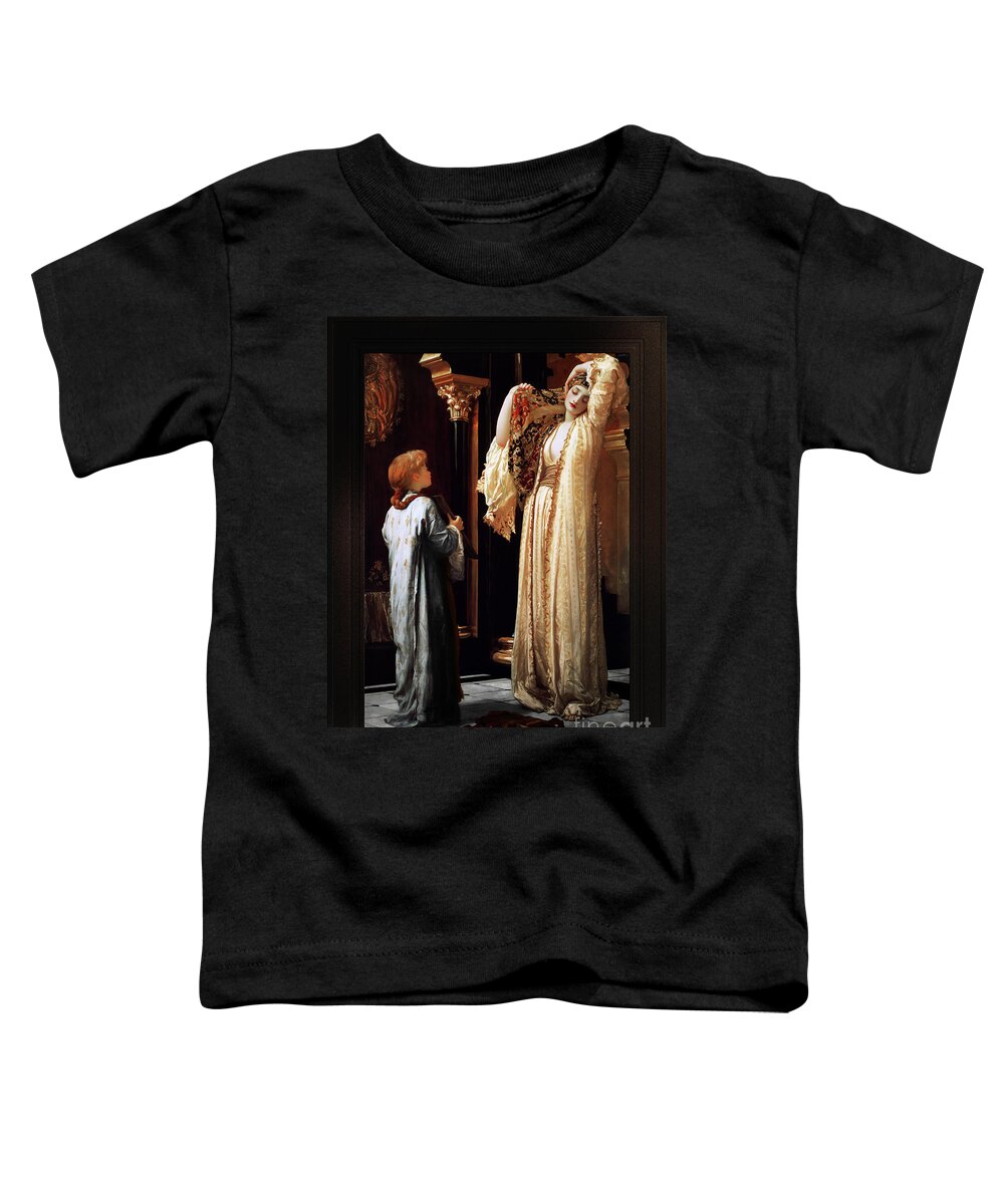 Light Of The Harem Toddler T-Shirt featuring the painting Light of the Harem by Lord Frederic Leighton Remastered Xzendor7 Fine Art Old Masters Reproductions by Rolando Burbon