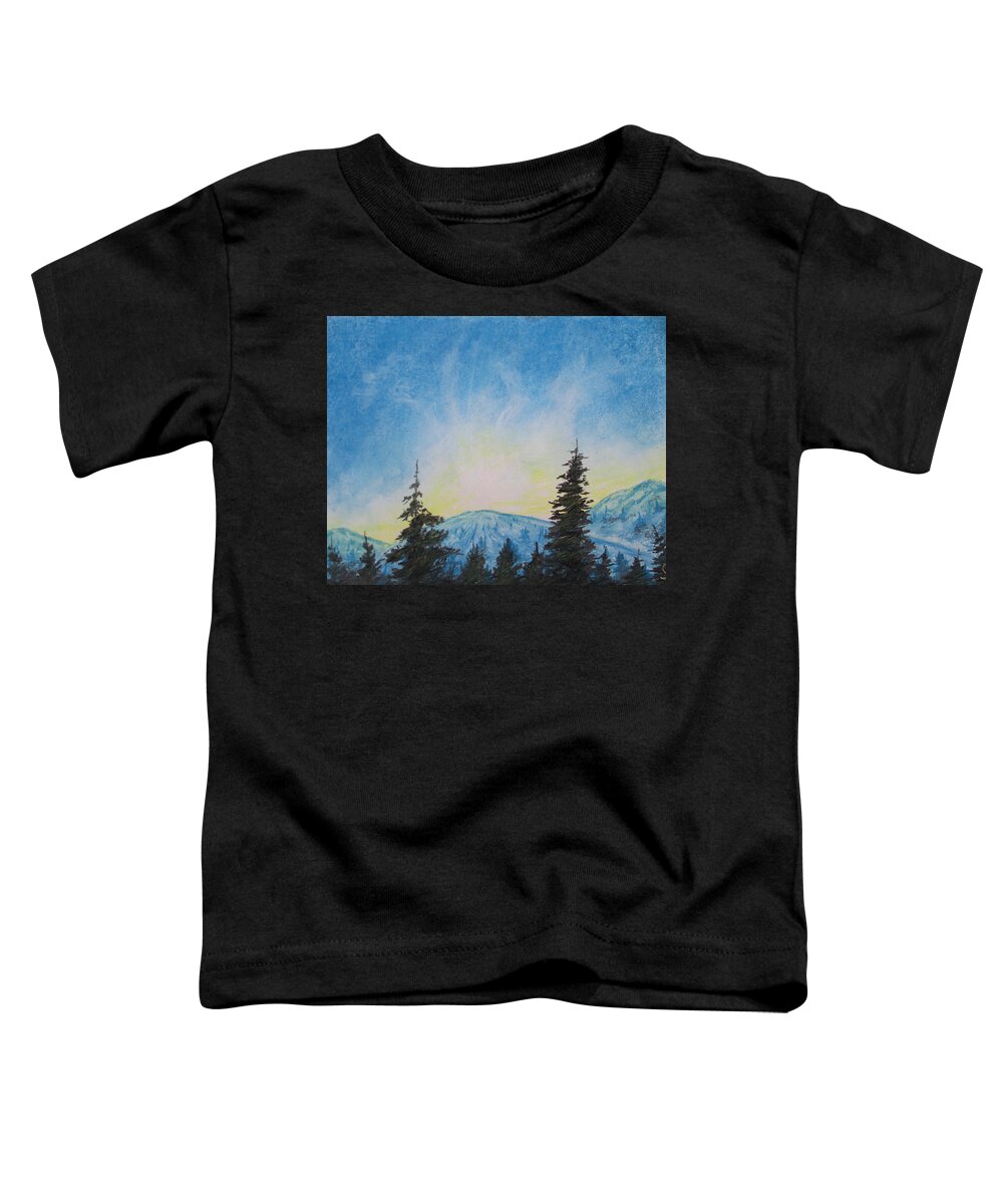 Sunset Toddler T-Shirt featuring the painting Light Swarm by Jen Shearer
