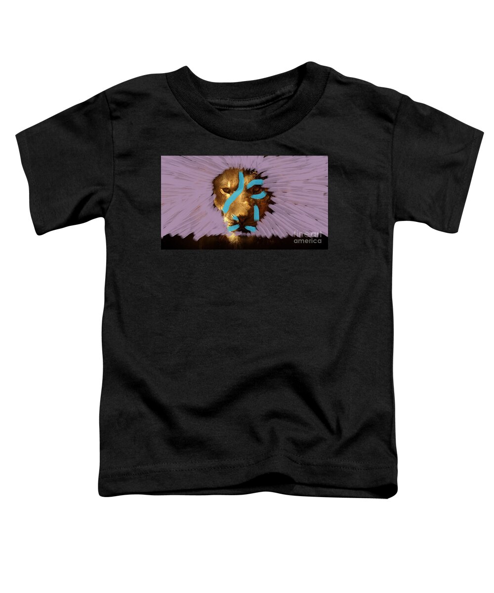 Lion Toddler T-Shirt featuring the digital art Lions by Archangelus Gallery