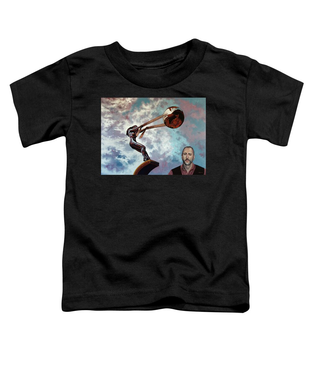 Quinn Toddler T-Shirt featuring the painting Lorenzo Quinn Painting by Paul Meijering