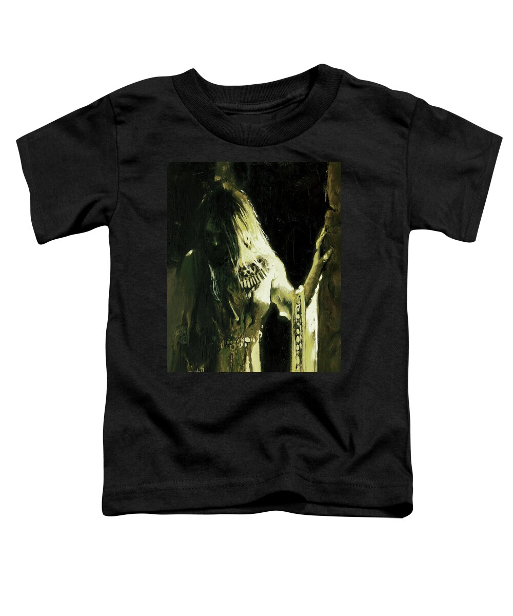 Gothic Toddler T-Shirt featuring the painting Lost Soul by Sv Bell
