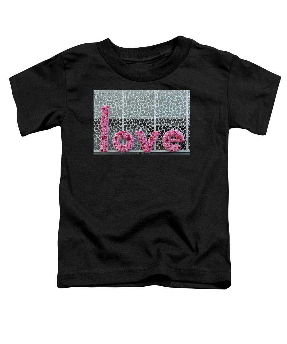 Love Toddler T-Shirt featuring the photograph Love in Flowers by Liz Albro