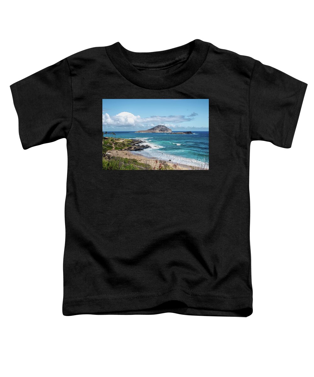Makapuu Toddler T-Shirt featuring the photograph Makapuu Beach and Manana Island by Diana Mary Sharpton