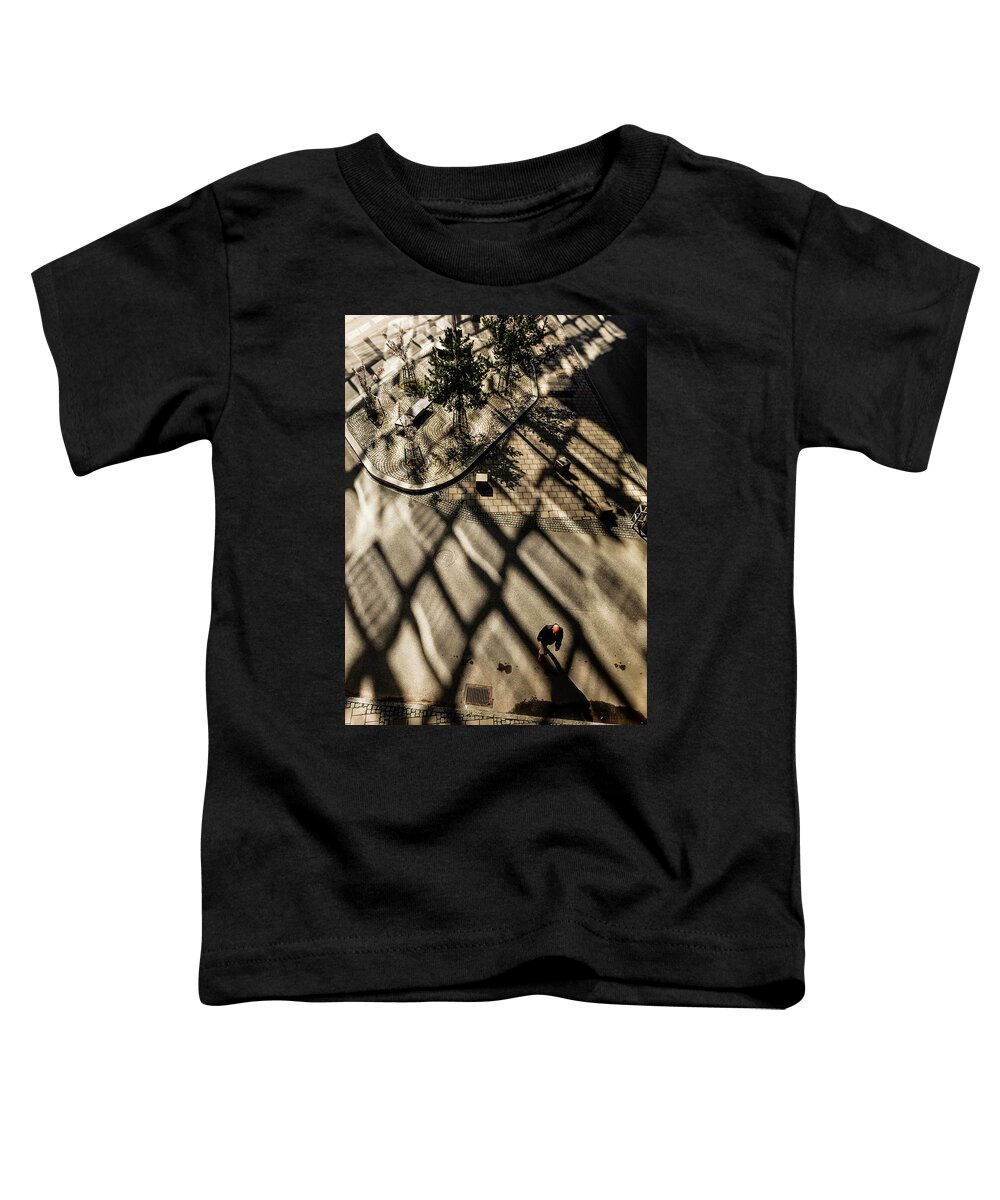 Unrecognizable Toddler T-Shirt featuring the photograph Man in shadows by Alexander Farnsworth
