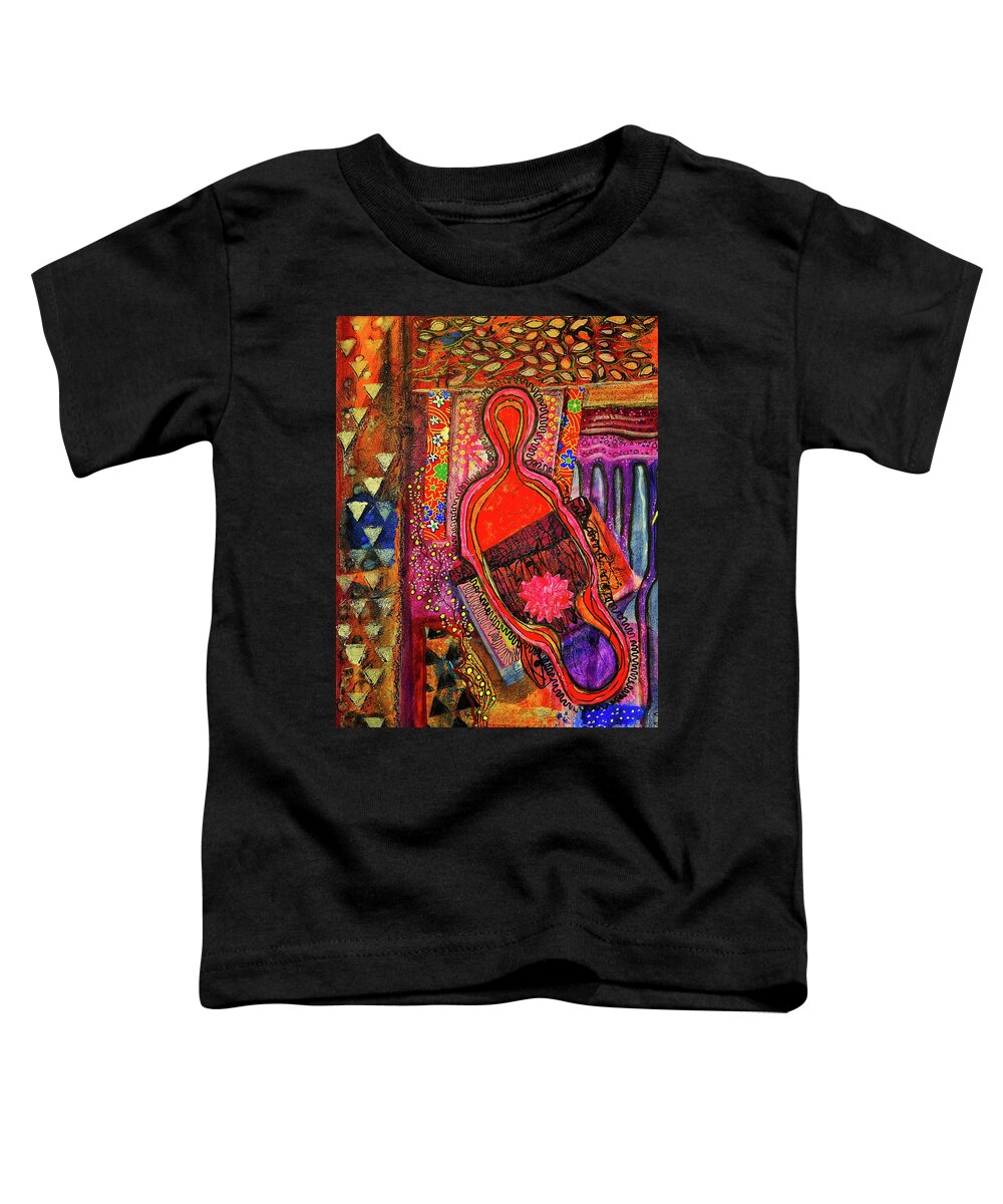 Energy Toddler T-Shirt featuring the mixed media Me and Myself by Mimulux Patricia No
