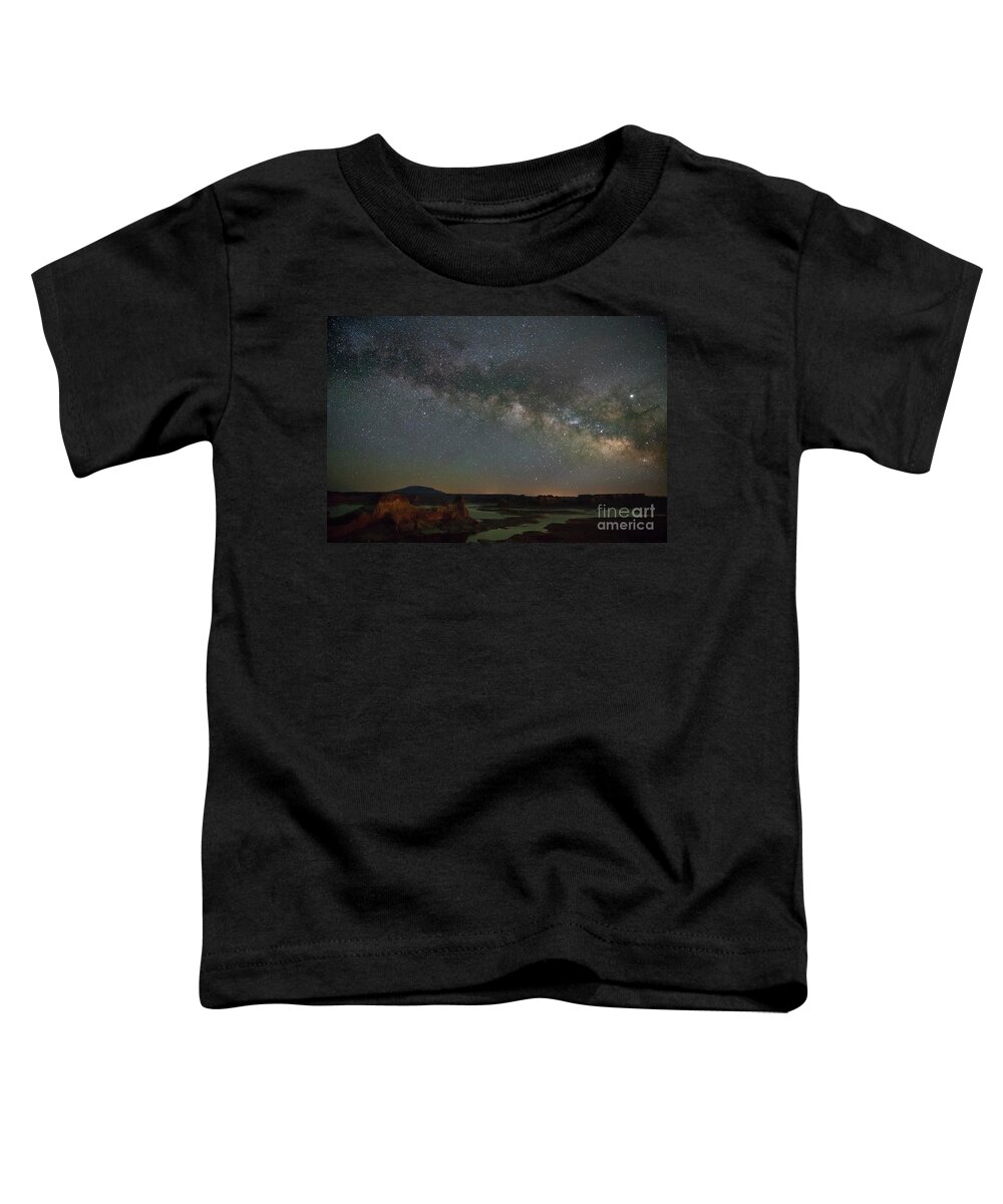 Alstrom Point Toddler T-Shirt featuring the photograph Milkyway over Alstrom Point by Keith Kapple