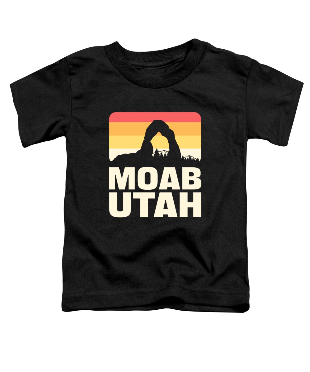 Utah Toddler T-Shirt featuring the digital art Moab Utah Vitange Mountain by Alessandra Roth