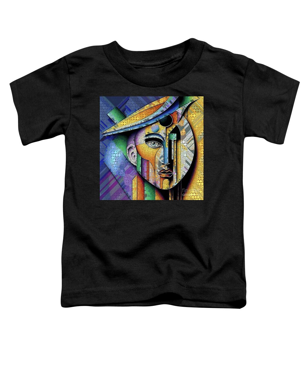 Abstract Toddler T-Shirt featuring the digital art Modern Abstract Portrait - 01549 by Philip Preston