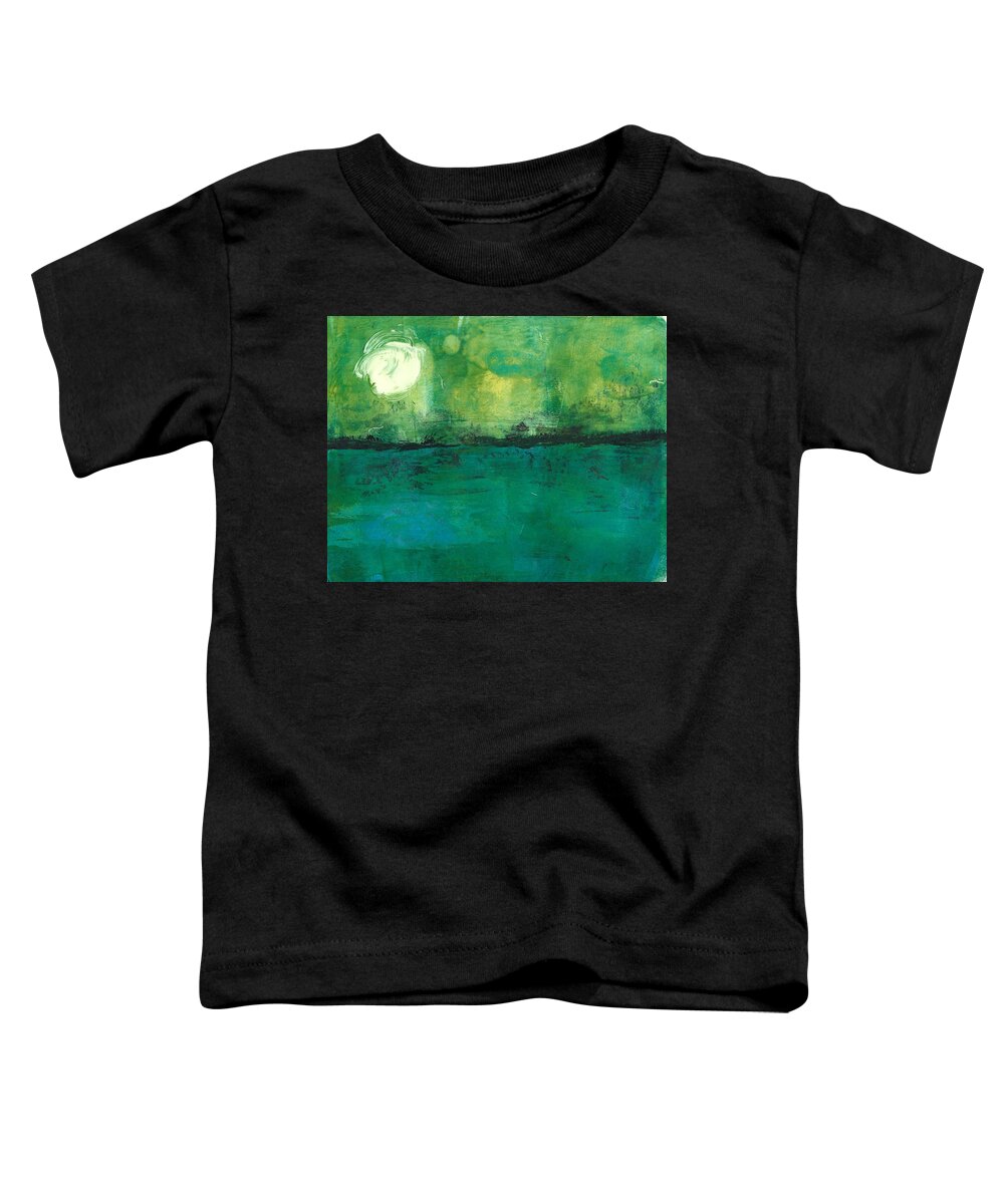Moon Toddler T-Shirt featuring the painting Moonlight serenade by Ruth Kamenev