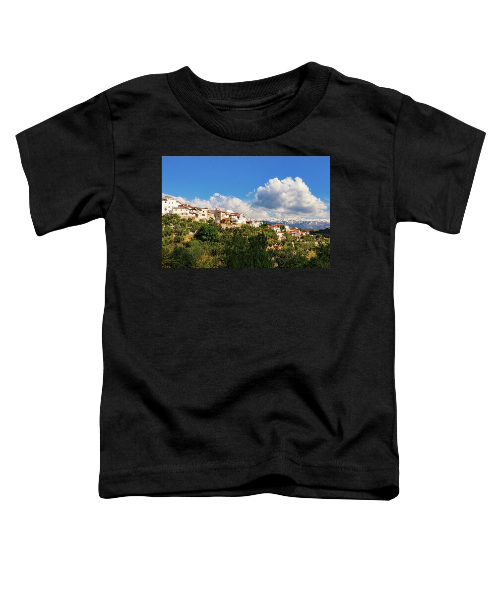 Mountain Village Toddler T-Shirt featuring the photograph Mountain village in Spain by Tatiana Travelways