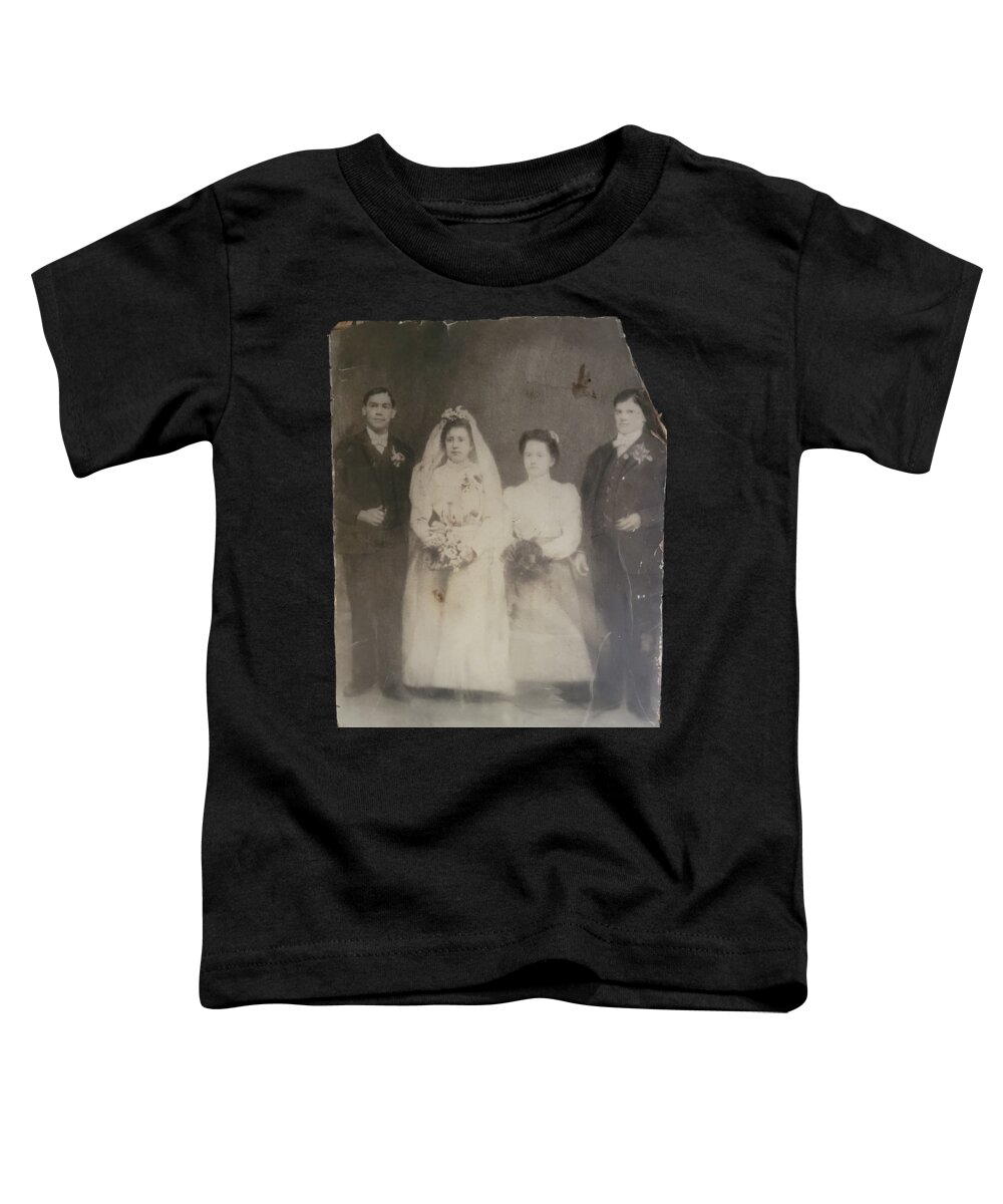 Grandmother Toddler T-Shirt featuring the photograph My Grandmother And Grandfather Wedding Day In The 1890's by Donna Brown