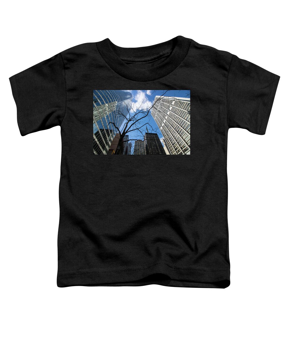 Tree Toddler T-Shirt featuring the photograph Nature and Skyscraper by Britten Adams