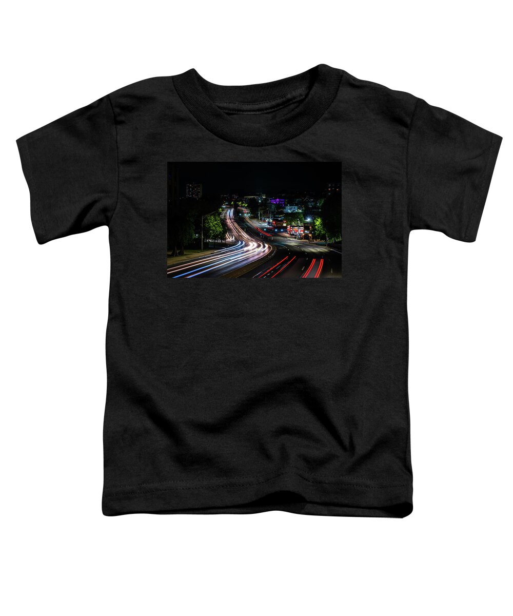 Getty Square Toddler T-Shirt featuring the photograph Nepperhan at Night 1 by Kevin Suttlehan