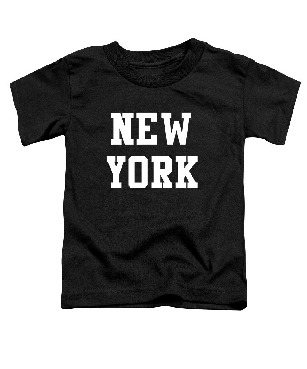 Funny Toddler T-Shirt featuring the digital art New York by Flippin Sweet Gear