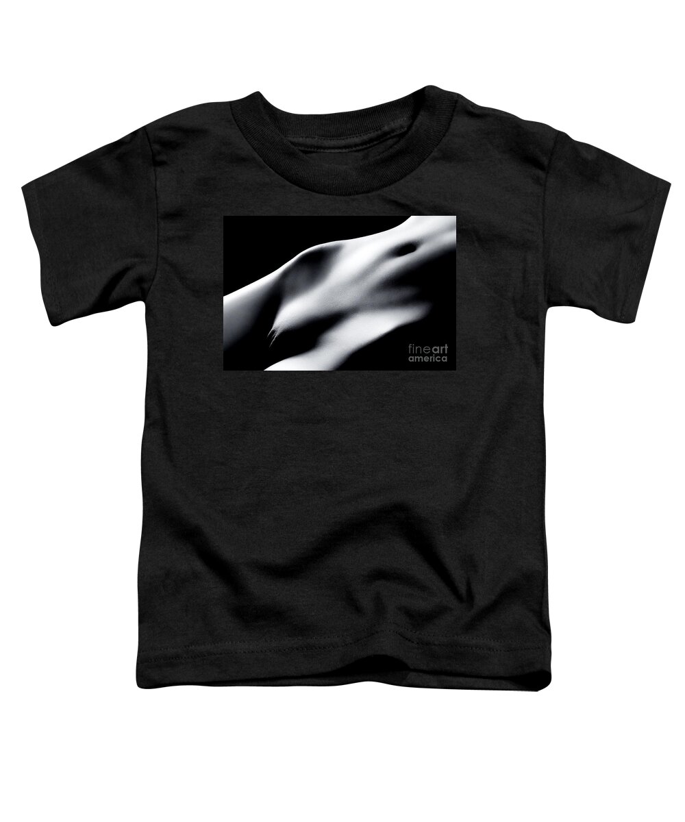 Nude Toddler T-Shirt featuring the photograph Nude woman body closeup of crotch abstract by Maxim Images Exquisite Prints