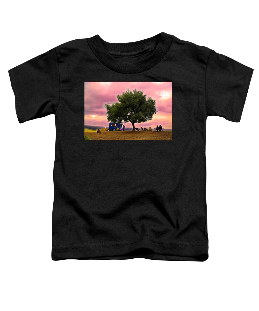Wine Tasting Toddler T-Shirt featuring the photograph Outside Tasting at Cambria Winery 1 by Barbara Snyder