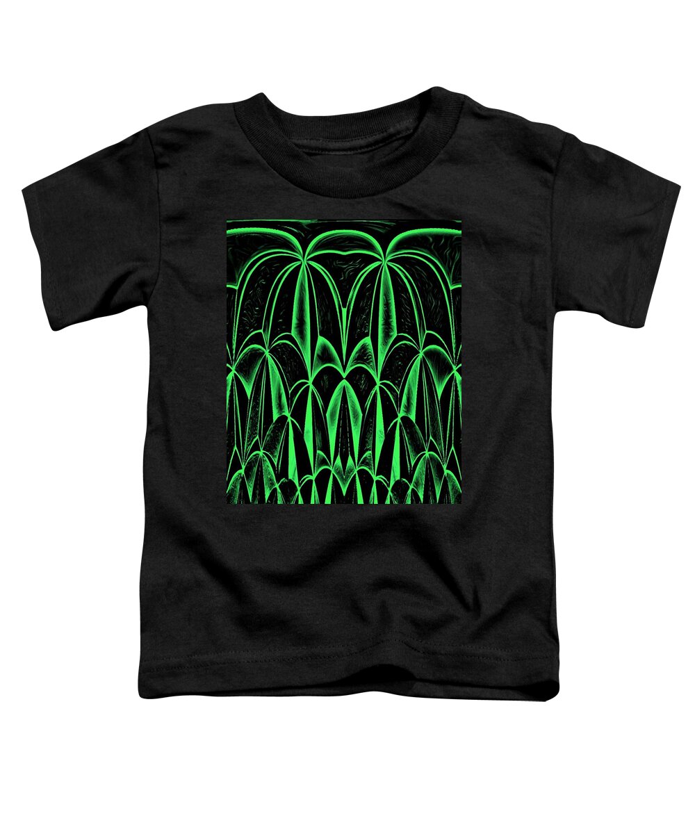 Digital Toddler T-Shirt featuring the digital art Palm Tree Green by Ronald Mills