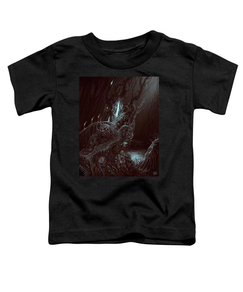 Agony Toddler T-Shirt featuring the painting Path of Doom by Mark Cooper