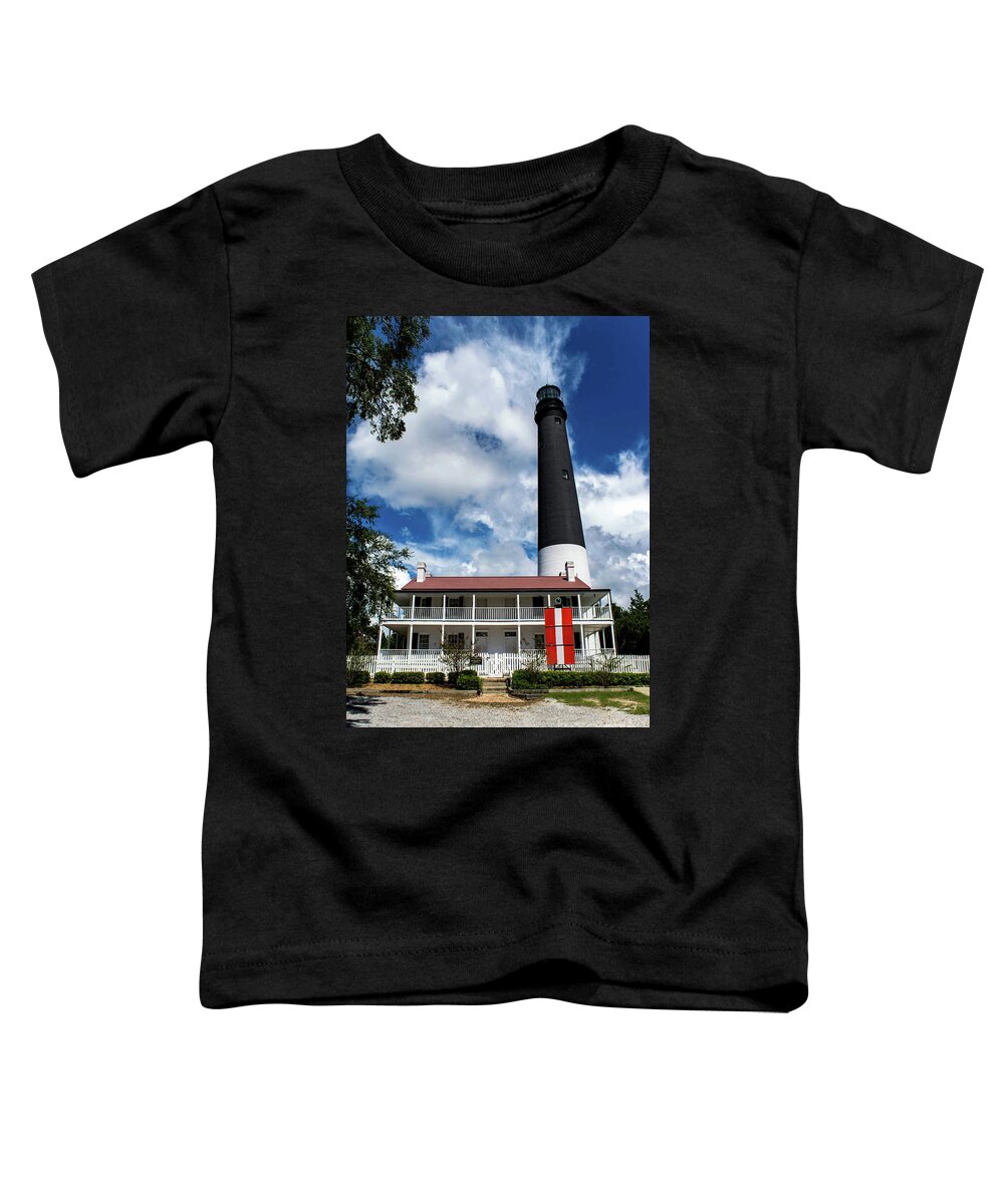 Pensacola Toddler T-Shirt featuring the photograph Pensacola Florida Lighthouse by Beachtown Views