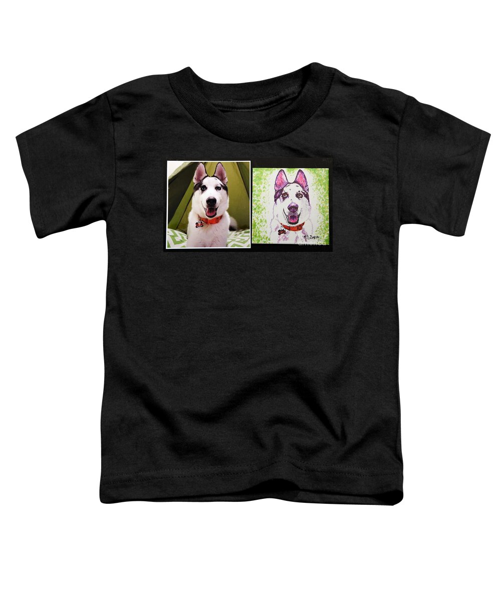  Toddler T-Shirt featuring the painting Pet Portrait Commission by Maria Barry