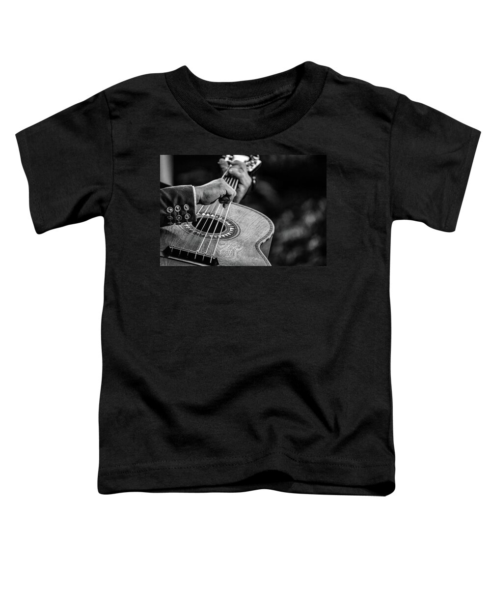 Guitarrón Toddler T-Shirt featuring the photograph Picking The Strings by KC Hulsman