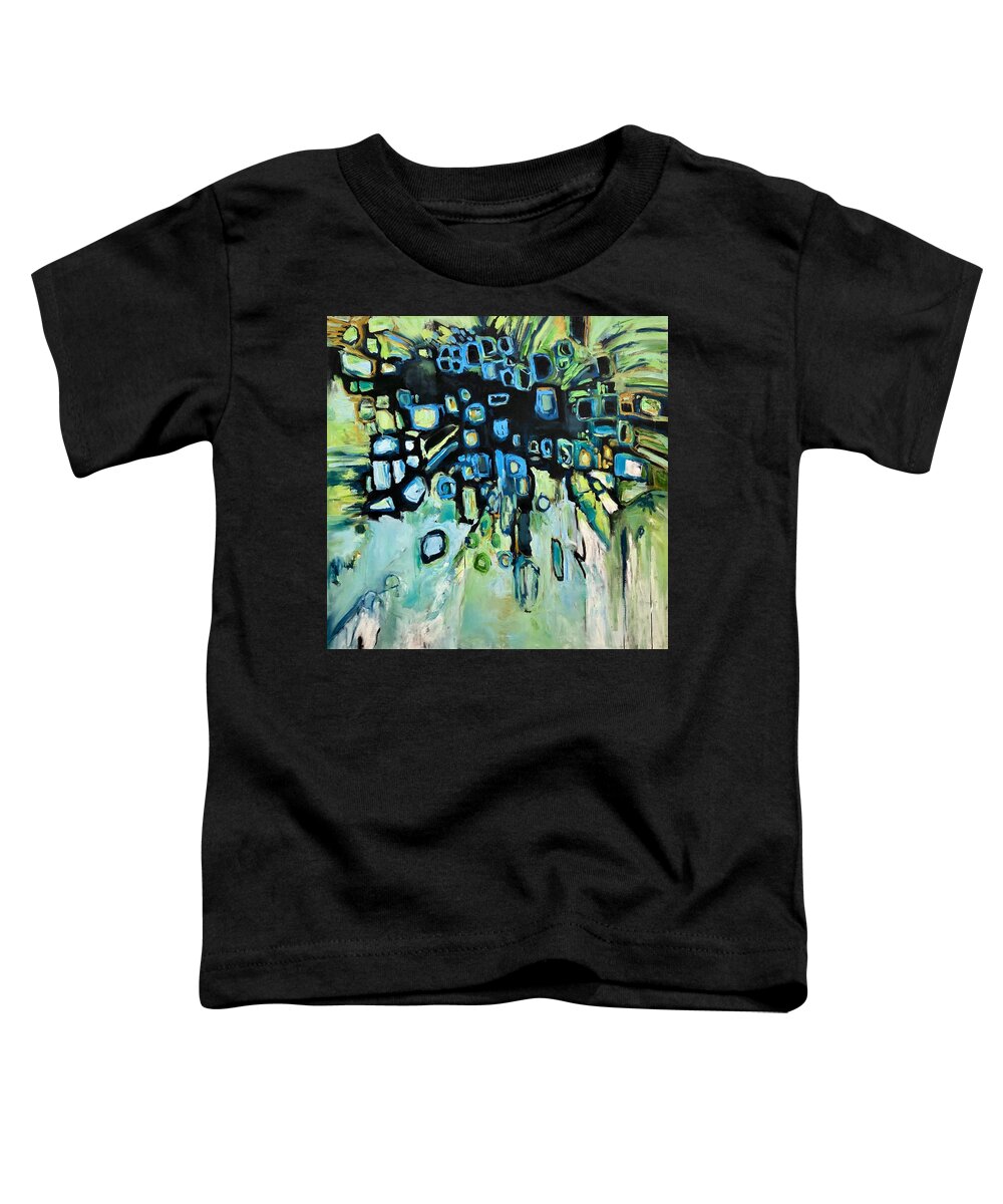 Dark Toddler T-Shirt featuring the painting Picking Up The Pieces by Laurie Maves ART