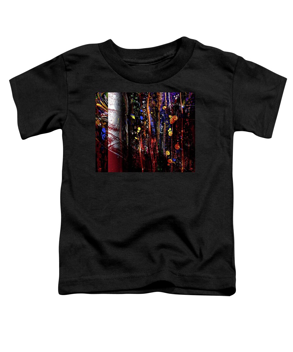 Black And White Toddler T-Shirt featuring the digital art Pillar by Marina Flournoy