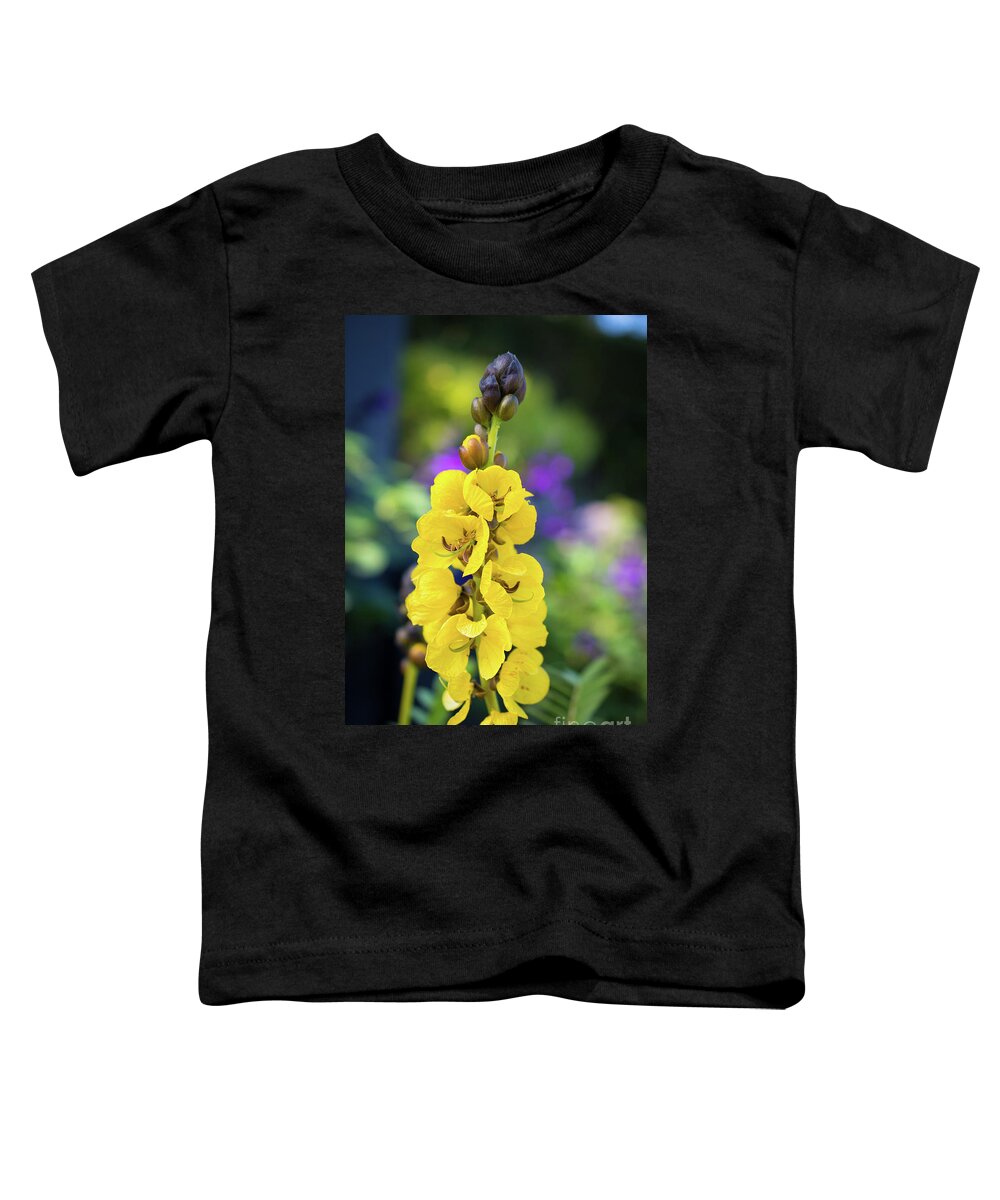 Flower Toddler T-Shirt featuring the photograph Popcorn Cassia 'Senna didymobotrya' by Abigail Diane Photography