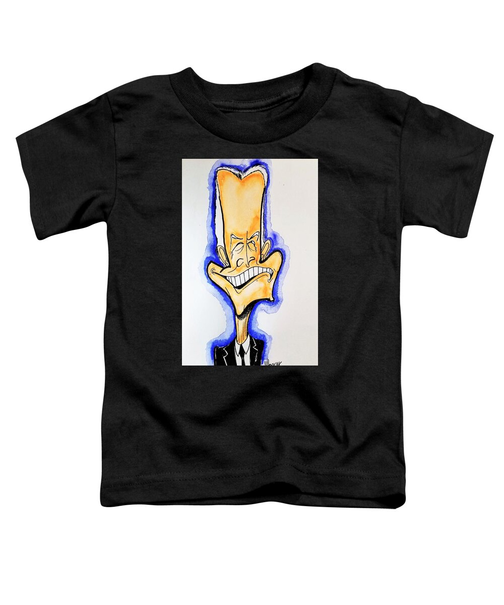 President Toddler T-Shirt featuring the drawing President Biden by Michael Hopkins