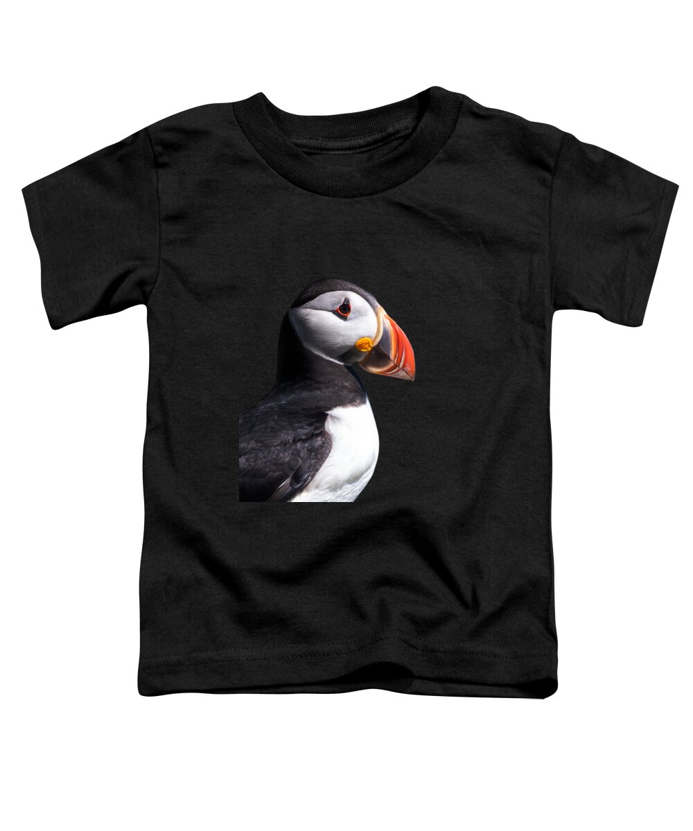 Puffin Toddler T-Shirt featuring the photograph Puffin portrait by Delphimages Photo Creations