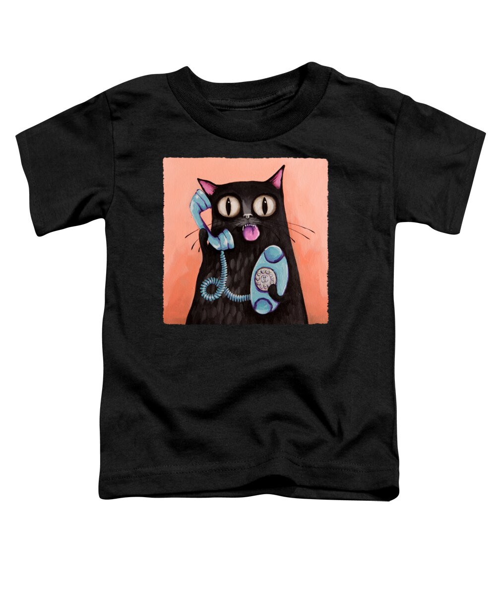 Quarantine Cats Toddler T-Shirt featuring the painting Quarantine Day 10 by Lucia Stewart