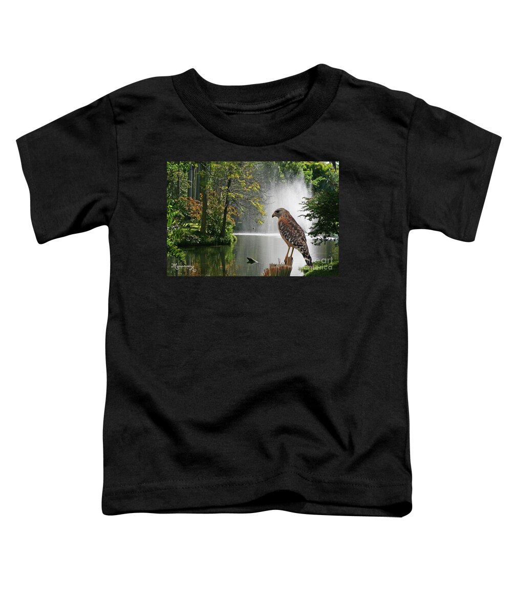 Nature Toddler T-Shirt featuring the photograph Red-Shouldered Hawk by Mariarosa Rockefeller
